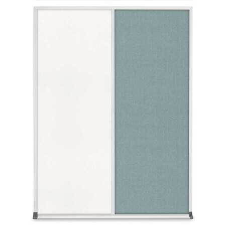 United Visual Products Double Door Radius Corkboard, 48"X36", S UV8003-SATIN-SURF